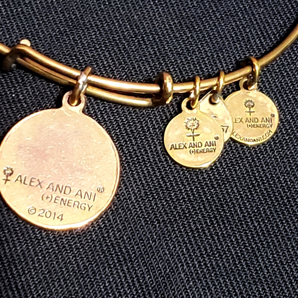 Alex & Ani "Aunt" Rose Goldtone Bracelet - Picture 3 of 9